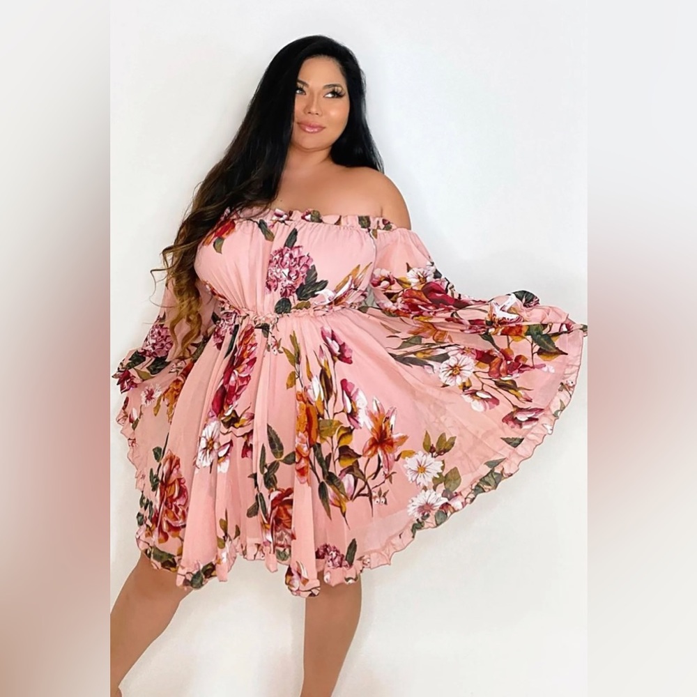 Cultivate The Soul Floral Mini Dress - Pink